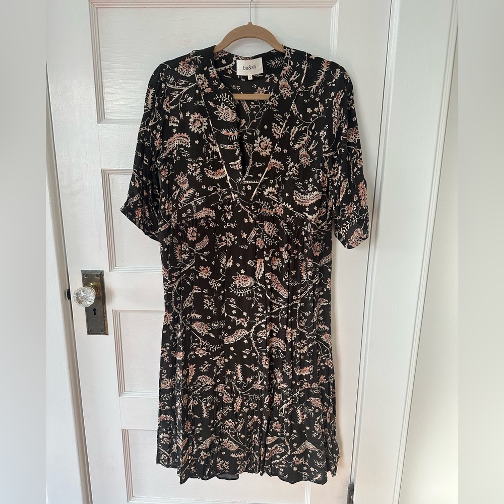 ba&sh Black Floral Dress